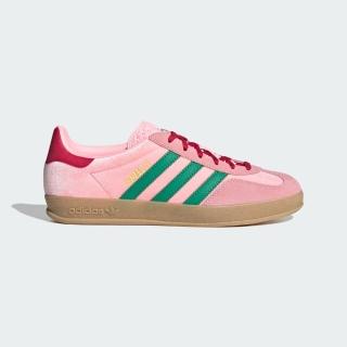 【adidas 愛迪達】Gazelle Indoor W 女 運動休閒鞋 德訓鞋 復古 舒適 穿搭 粉紅 綠(JI2713)