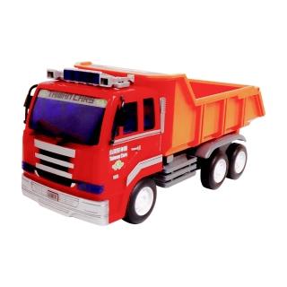 【KIDMATE】臺灣好車隊-中型砂石車(聲光砂石車 臺灣玩具車 模擬 磨輪車 聲光玩具 中文語音)