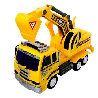 【KIDMATE】臺灣好車隊-中型怪手車(聲光怪手車 挖土機 臺灣玩具車 模擬 磨輪車 聲光玩具 中文語音)