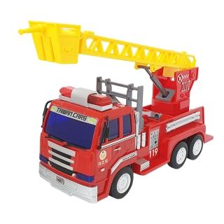 【KIDMATE】臺灣好車隊-中型雲梯車(聲光消防車 臺灣玩具車 模擬 磨輪車 聲光玩具 中文語音)