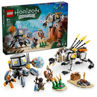 【LEGO 樂高】Horizon 77037 亞蘿伊和華爾大戰殼行者與鋸齒獸(電玩遊戲 模型 兒童玩具 積木)
