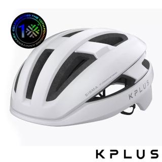 【KPLUS】公路競速SIGMA 絕佳散熱表現單車安全帽-消光白(亞洲頭型/大透氣孔)