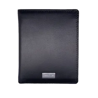 【Cerruti 1881】限量2折 義大利原裝進口 頂級小牛皮9卡透明窗短夾皮夾 5434M 全新專櫃展示品(送禮盒提袋)