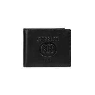 【Cerruti 1881】限量2折 義大利原裝進口 頂級小牛皮4卡零錢袋短夾皮夾 5535M 全新專櫃展示品(送禮盒提袋)