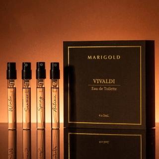 【MARIGOLD 美爾朵】VIVALDI 四季精油香水 4入小香禮盒(中性香/淡香水/香水禮盒/官方直營)