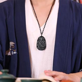 【MoonDy】項鍊 串珠項鍊 佛牌項鍊 十二生肖 守護神 墨玉 吊墜 玉項鍊 翡翠項鍊 招財氣 玉器 驅邪避邪