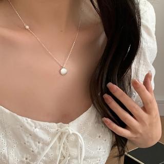 【KT DADA】情侶項鍊 貝殼項鍊 珍珠項鍊 禮物 簡約ins風 項鍊 女生項鍊 925 純銀項鍊 18k 金項