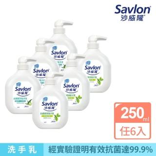 【Savlon 沙威隆】抗菌潔淨洗手乳 6入組(250mlx6/官方直營)