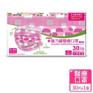 【康乃馨】醫療口罩30片盒裝 未滅菌(一般耳帶SOU SOU 粉紅公路)