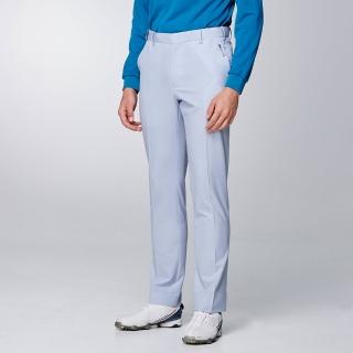 【PING】男款斜紋印花高彈性伸縮褲頭休閒長褲-淺灰(吸濕排汗//GOLF/高爾夫球褲/PE23237-83)