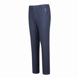 【PING】男款斜紋印花高彈性伸縮褲頭休閒長褲-黑(吸濕排汗//GOLF/高爾夫球褲/PE23237-88)