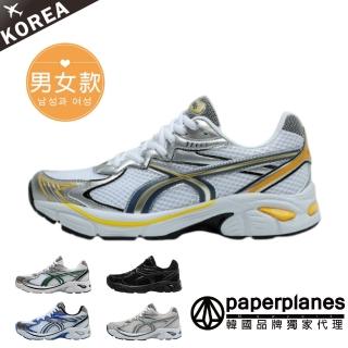 【Paperplanes】韓國空運。男女款輕量螢光撞色網布設計運動鞋大尺碼/版型偏小(7-CA001/五色/現+預)