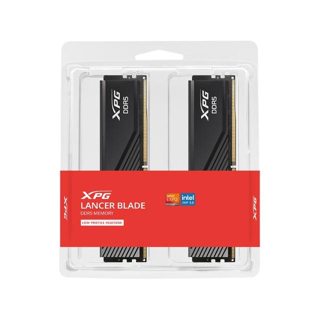 【ADATA 威剛】LANCER BLADE DDR5 5600 16Gx2 桌上型超頻電競記憶體 黑色(AX5U5600C4616G-DTLABBK)