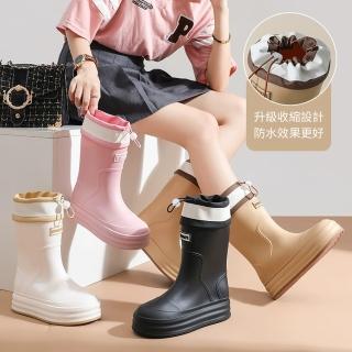【Cheley】中筒防水防滑雨鞋 時尚外穿雨天雨靴 軟底膠鞋 水鞋女款