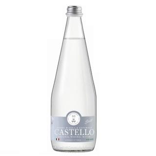 即期品【CASTELLO MINERAL WATER】卡司得洛天然礦泉水750ml 6瓶入(義大利原裝進口 玻璃瓶裝)