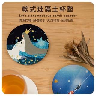 【收納王妃】自創 藍色系列 軟式珪藻土杯墊 吸水 杯墊 單入組 珪藻土(尺寸10*10*0.5cm)