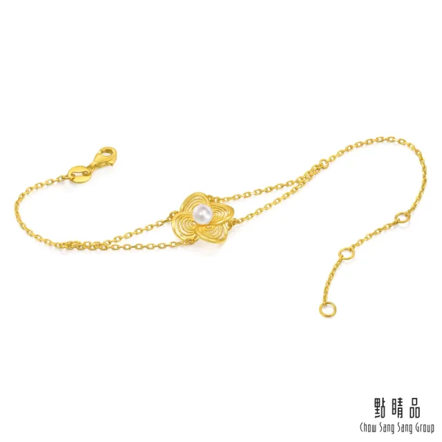 【點睛品】珍珠四葉草 黃金手鍊