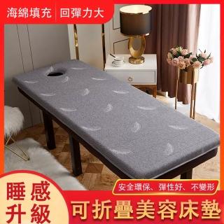 加厚帶洞床墊 防滑按摩墊 美容床墊 可折疊床墊(記憶棉美容墊 美容墊 開洞透氣海綿墊 厚度6cm 多尺寸可選)