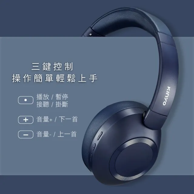 【KINYO】無線藍牙頭戴式耳機(兒童適用 耳罩式 BTE-3865)