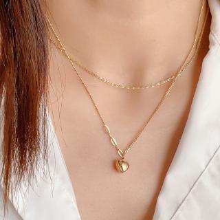 【KT DADA】個性項鍊 愛心項鍊 小飾品 吊墜 禮物 女生項鍊 925 純銀項鍊 18k 金項鍊 簡約ins風