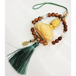 【十方佛教文物】觀音蓮花{桃木}佛珠法寶掛飾(迴遮一切違緣)