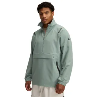 【UNDER ARMOUR】UA 男 Unstoppable 半開襟長袖上衣_1387891-348(灰綠色)