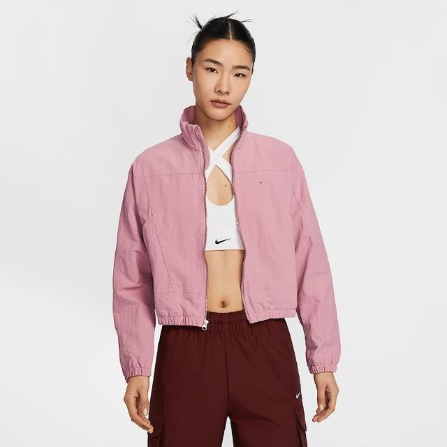 【NIKE 耐吉】外套 女 運動立領外套 AS W NSW EVRTHNG WVN RPL UV 粉 HJ1000-699