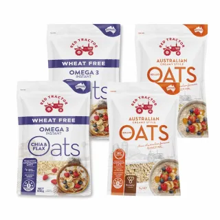 【Red Tractor】奇亞籽亞麻籽Omega3x原粒大燕麥片-4入組(澳洲原裝)