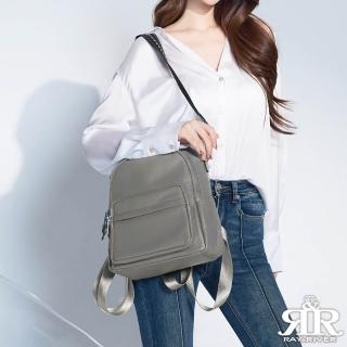 【2R 手工真皮】柔綿牛皮 Mraco 2way 設計後揹包 灰