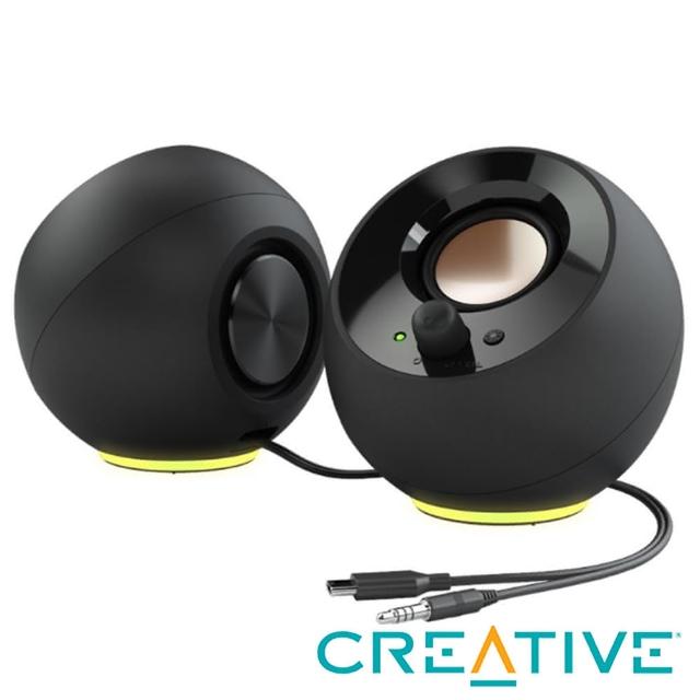 【Creative】Pebble SE USB RGB 桌上型喇叭(黑)