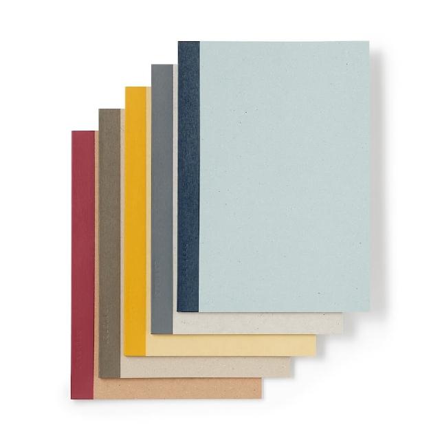 【MUJI 無印良品】植林木不易透色筆記本/36頁.B5.7mm橫線.5冊入.5色封面