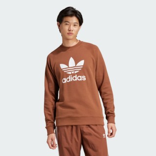 【adidas 愛迪達】運動 休閒 長袖 衛衣 大學T 男上衣 TREFOIL CREW(IZ2357)
