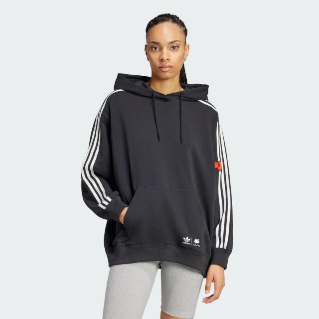 【adidas 愛迪達】運動 休閒 連帽 帽T 女上衣 HK 3S OS HOODIE(IX7875)