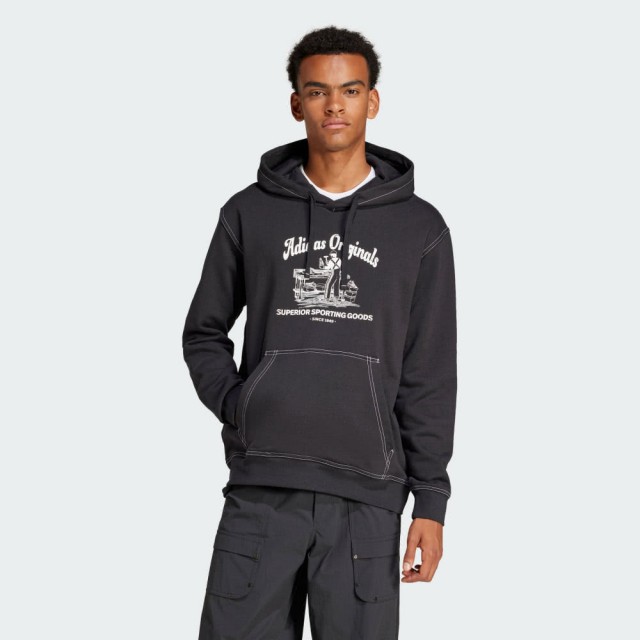 【adidas 愛迪達】運動 休閒 連帽 帽T 男上衣 WAB  HOODIE(JP4483)