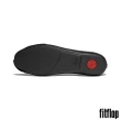 【FitFlop】DELICATO 柔軟紐結紋皮革芭蕾舞平底鞋-女(靚黑色)