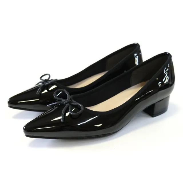 【AmiAmi】女款尖頭蝴蝶結高跟鞋 粗跟腳不痛｜單色 七色(CX2222)