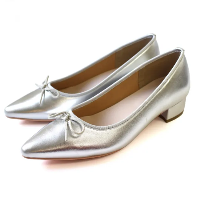 【AmiAmi】女款尖頭蝴蝶結高跟鞋 粗跟腳不痛｜單色 七色(CX2222)