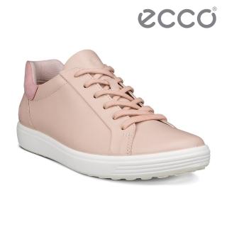【ecco】SOFT 7 W 柔酷時尚輕巧套入式休閒鞋 女鞋(裸粉色/玫紅色 47084361145)