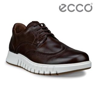 【ecco】GRUUV STUDIO M 樂步經典皮革休閒正裝鞋 男鞋(可可棕/摩卡棕 51230459237)