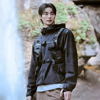 【Discovery Expedition】Windstopper 男版拉鍊外套 機能外套 防水 防風 防紫外線(DMWJ3A051-BKS)