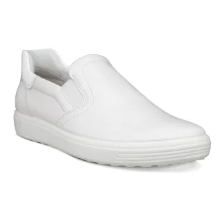 【ecco】SOFT 7 W 柔酷時尚輕巧套入式休閒鞋 女鞋(白色 47085361146)
