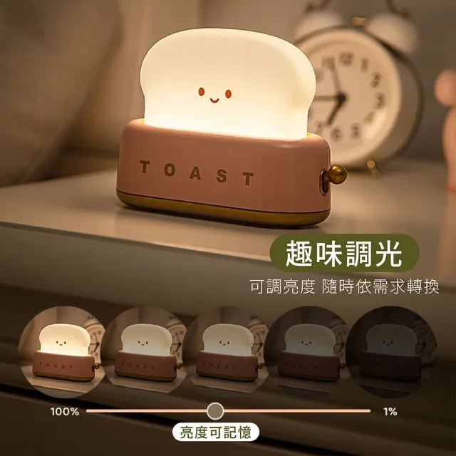 【gin gin】LED小夜燈 烤麵包機/貓爪/馬桶刷造型(伴眠燈 拍拍燈 手機架 交換禮物 聖誕禮物)
