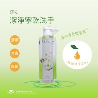 【潔淨寧】乾洗手凝膠 500mL家庭號按壓瓶(75%酒精+護手配方)