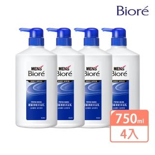 【MENS Biore】男性專用麝香清新沐浴乳 麝香清新(750ml 4入組)
