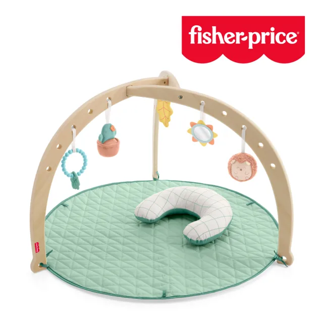 【Fisher price 費雪】木製叢林寶寶健身器(寶寶安撫/嬰兒玩具/彌月禮/新生兒)