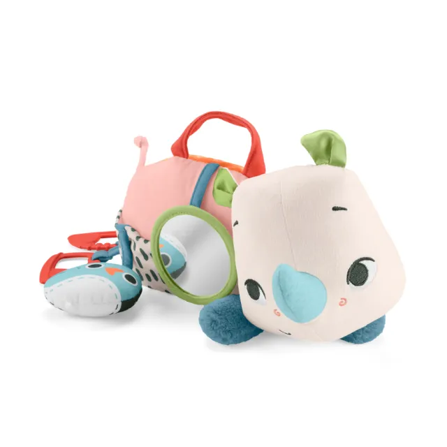 【Fisher price 費雪】趴睡小犀牛(寶寶安撫/嬰兒玩具/彌月禮/新生兒)