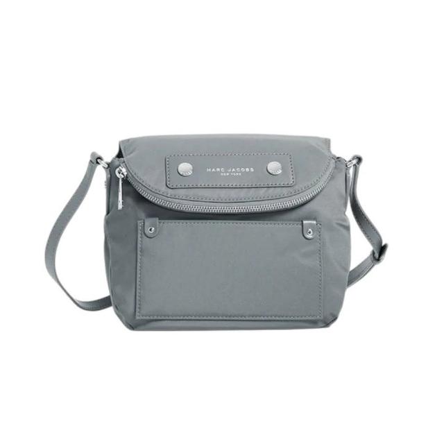 【MARC JACOBS 馬克賈伯】文青灰尼龍布斜背包(M0012909-034)