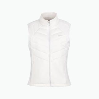 【PING】女款配布剪接防風防潑水輕量羽絨背心-白(蓄熱保溫/GOLF/高爾夫/RB23221-87)