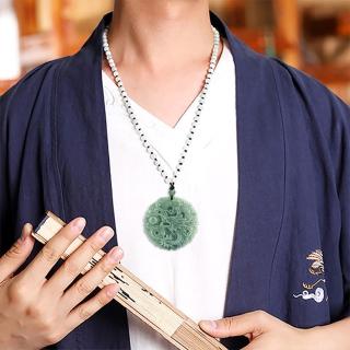 【MoonDy】項鍊 玉項鍊 龍牌項鍊 生肖龍 吊墜 玉石項鍊 生肖項鍊 本命年 天然翡翠 男女款 招財