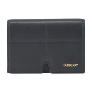 【BURBERRY 巴寶莉】Snip 牛皮翻蓋卡片夾(黑色)